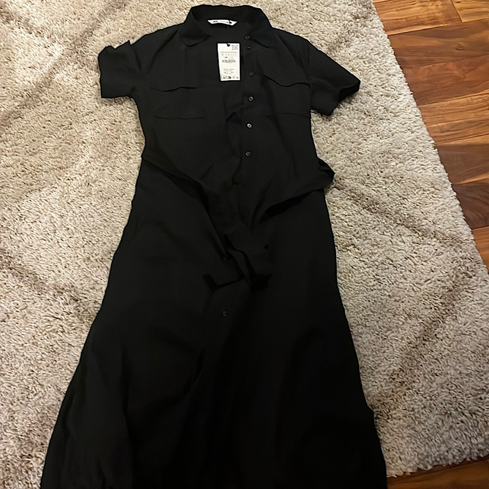 Midi Shirt Dress- Small